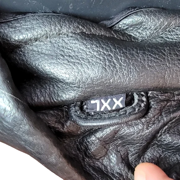 Leather Vintage 80's Biker Motorcycle Bikercore Rock N Roll Negan Jacket XXL - Picture 10 of 13